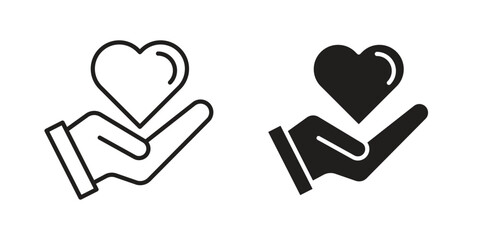 Love icon vector design element logo template