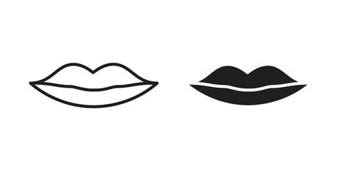 Lips icon vector design element logo template