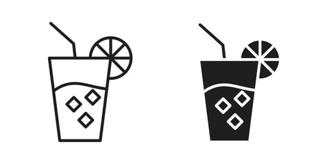 Lemonade icon vector design element logo template