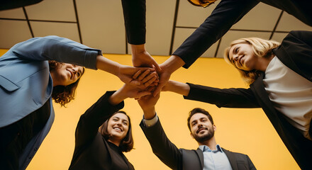 Teamwork makes the dream work achieving success together business collaboration partnership