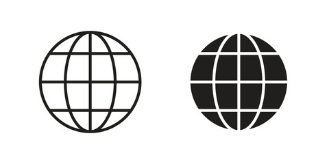 Globe icon vector design element logo template