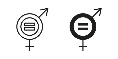 Gender equality icon vector design element logo template