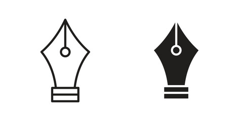 Fountain pen icon vector design element logo template
