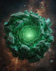 Emerald Cosmic Structure In Deep Space