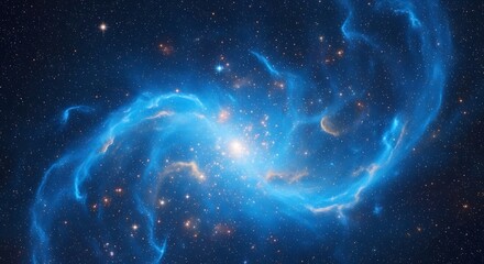 A stunning view of a spiral galaxy with bright stars and cosmic dust