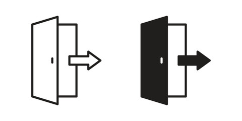 Exit icon vector design element logo template
