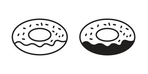 Doughnut icon vector design element logo template