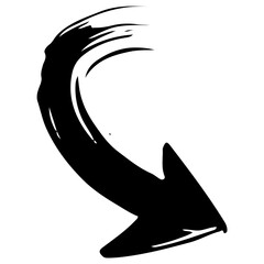 Artistic Brush Stroke Arrow PNG. Colorful Brushstroke Arrow PNG Icons. Up, Down, Left, Right, and Curved. Brush Style Arrow PNG Icons. Abstract Painted Arrows for Graphic Design