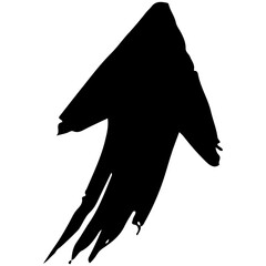 Brush Stroke Arrow Icons PNG. Watercolor Brush Stroke Arrows PNG. Hand-Drawn Brush Arrows PNG Set