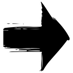 Brush Stroke Arrow Icons PNG. Hand Painted Arrows in Red, Blue and Black