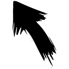 Brush Stroke Arrow Icons PNG. Watercolor Brush Stroke Arrows PNG. Hand-Drawn Brush Arrows PNG Set