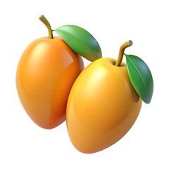 Mango 3D Render PNG - Whole and Sliced Tropical Fruit