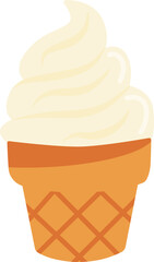 Assorted vector ice creams including cones, popsicles, and cups, great for summer party posters and fun dessert graphics.