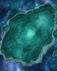 Teal Gemstone Galaxy Background Design