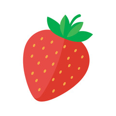 Realistic Strawberry With Leafy Top Vector