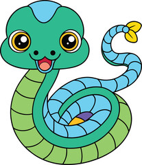 Fototapeta premium snake cartoon vector