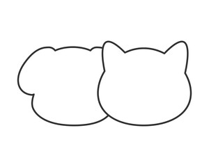 Minimal cat and dog face outlines – modern and friendly vector illustration suitable for pet care logos, adoption campaigns, or pet supply designs.