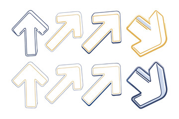  Directional Signs: A collection of stylized arrows, each pointing in a unique direction, forming an engaging design.