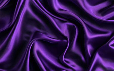 Elegant purple silk fabric with soft folds and subtle light reflections