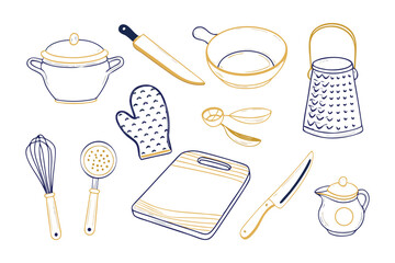 Culinary Companion: A collection of essential kitchen utensils artfully arranged, inviting culinary creativity and gastronomic adventure.