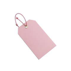 Delicate blush pink tag floating in an ethereal plane of solitude for labeling and artistry