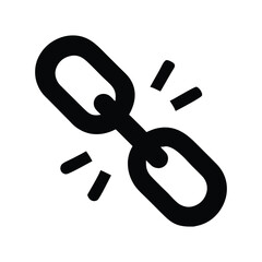 Broken chain link icon symbolizing disconnection or failure