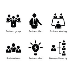Business group, Business Man, Meeting, team, Idea, hierarchy, icon