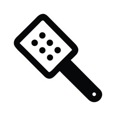 Simple hairbrush glyph icon for beauty and grooming