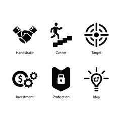 Handshake, Career, Target, Investment, Protection, Idea, icon