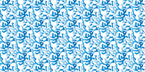 seamless, repeating pattern, organic shapes, fluid forms, blotchy, splotchy, irregular, watery,painterly, at blue, navy blue, white