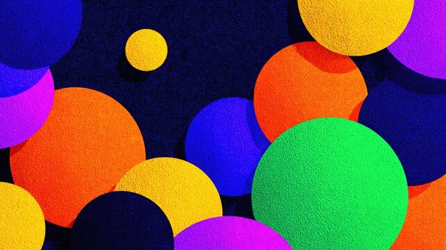 Abstract Colorful Circles Design - Powered by Adobe