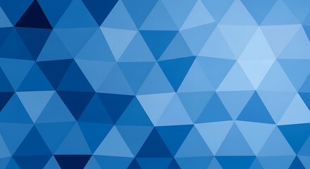 Abstract geometric pattern with blue triangles creates a modern background
