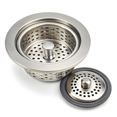 A kitchen sink strainer basket designed to catch debris and prevent drain clogs