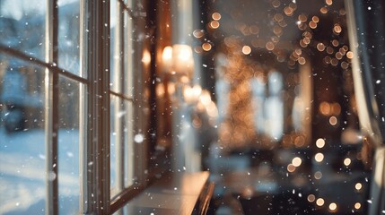 Aesthetic hotel decorated for Christmas vacation with cozy winter holiday charm