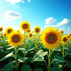 Fototapeta premium Sunflower Golden Morning