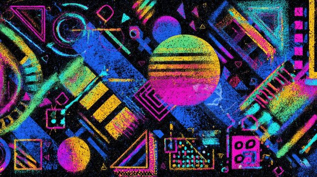 Vibrant Geometric Abstract Pattern