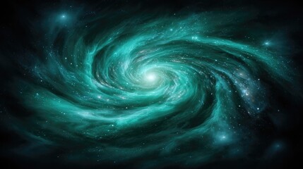 Spiral Galaxy In Deep Space