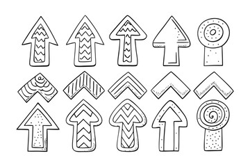 Directional Guidance: A curated collection of meticulously crafted arrow icons, each embodying the essence of guidance, navigation, and forward movement, perfectly suited for illustrating concepts.