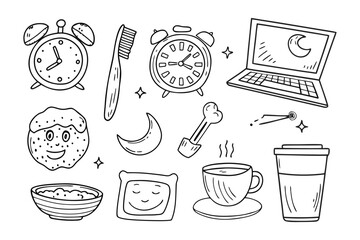 Morning Routine Sketch: A charming sketch of daily essentials, capturing the calm rhythm of starting the day, showcasing simplicity and peacefulness.