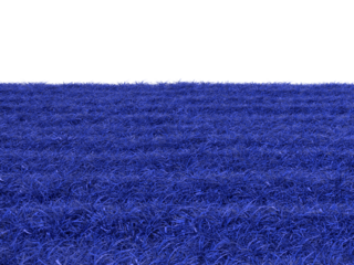 幻想的な青色の草原の風景の3Dイラストレーション