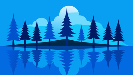 Obraz premium winter forest landscape