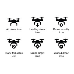 Air, Landing, security, forbidden, target, Verified, drone icon