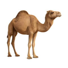 Single Dromedary Camel Standing Profile View