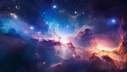 nebula and galaxies in the deep space abstract cosmos univese background