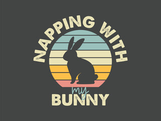 Napping with my bunny shirt adorable bunny tee for animal lovers and bunny moms