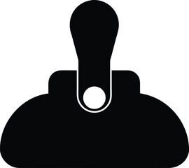 black toggle on silhouette on white background