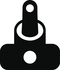 black toggle switch silhouette on white background
