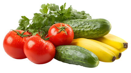 tomatoes and cucumbers