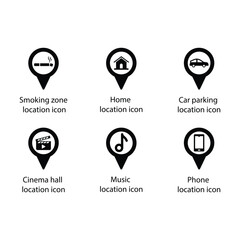 Gem, Mountain, Email, Court, Telephone booth, Hotel, location icon