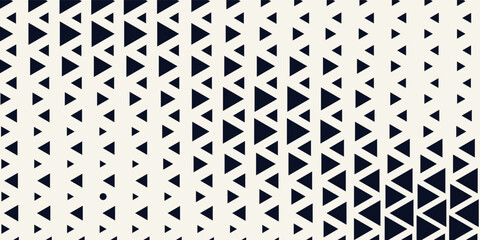 triangle halftone pattern, seamless geometric gradient border